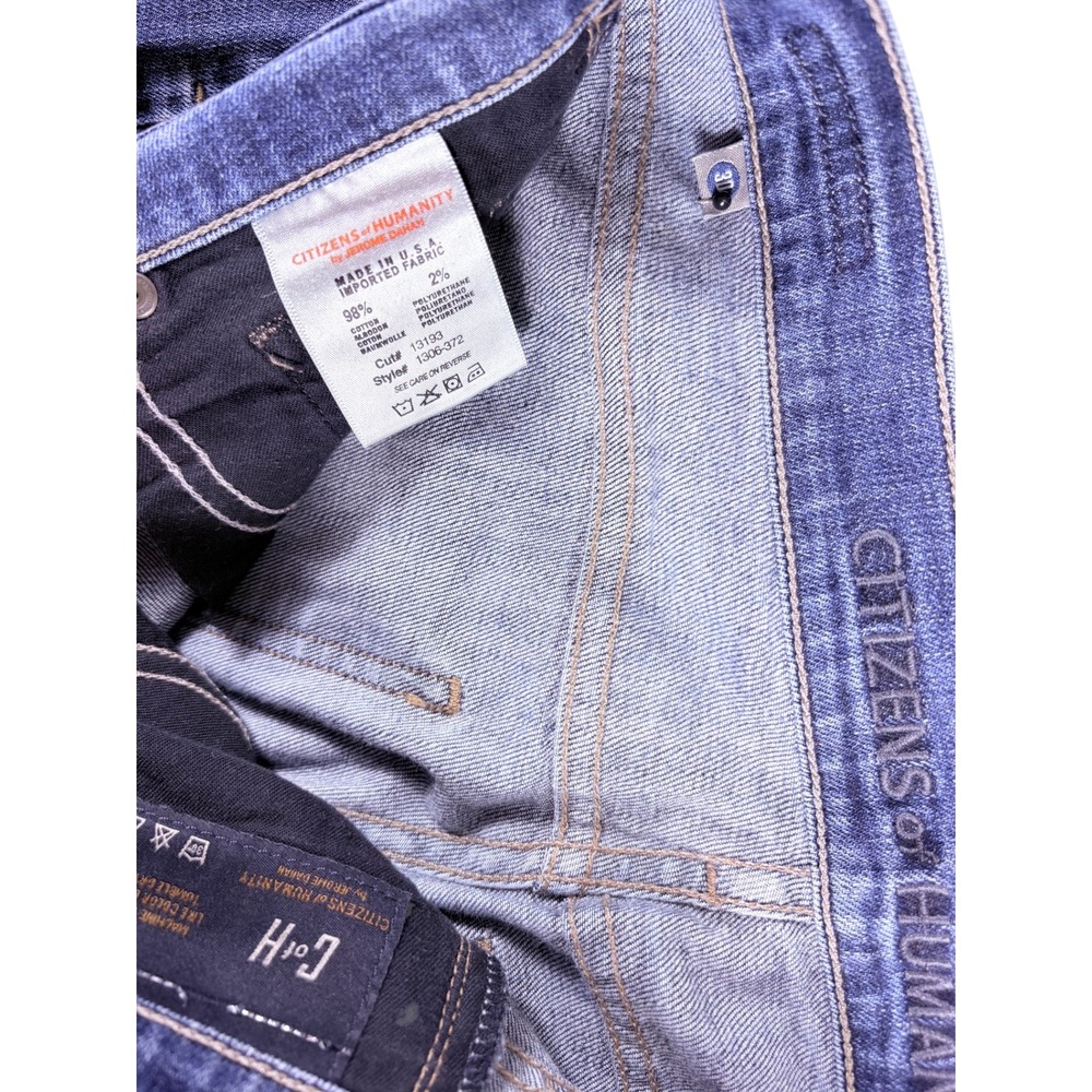 Citizens of Humanity Jeans Men 30 Dark Blue Washed Stretch Mid Rise Straight Leg - Picture 4 of 7